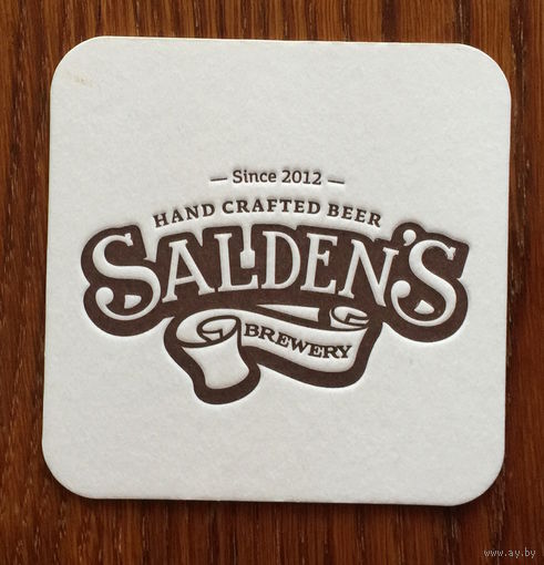 Подставка под пиво "Saldens Brewery" /Тула, Россия/ No 1