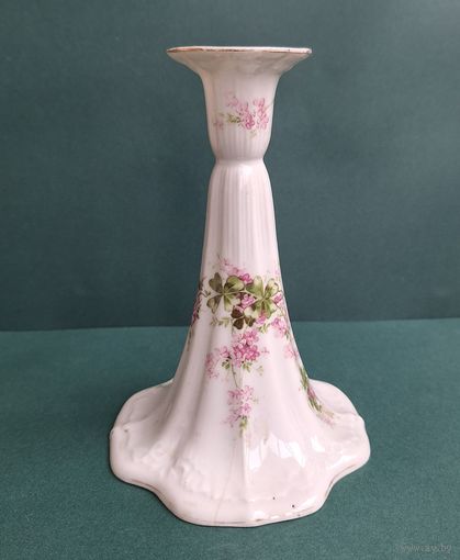 Подсвечник фарфор, роспись, Кузнецов, скол, трещина.