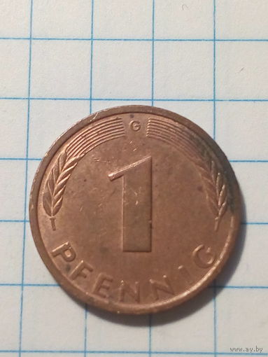 1 пфенниг ФРГ 1987 G год