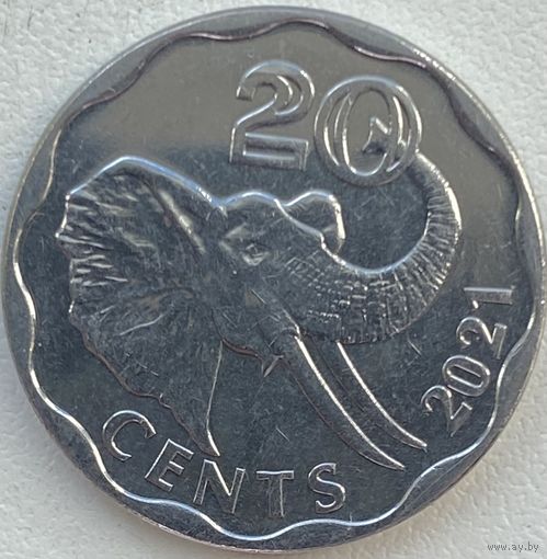 Эсватини (Свазиленд) 20 центов 2021 г.