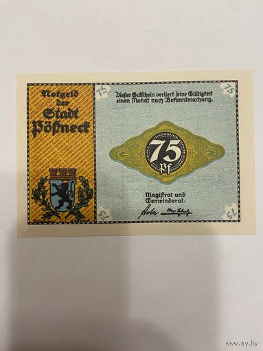 Нотгельд 75 пфеннигов 1921 год. Буфнех. Веймарская республика - 2201