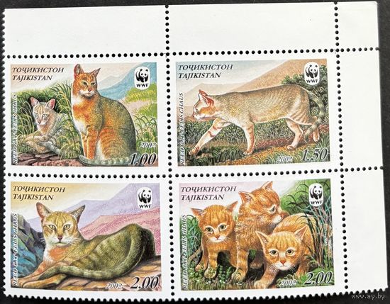 Таджикистан 2002 .Фауна. Камышовый кот. WWF.
