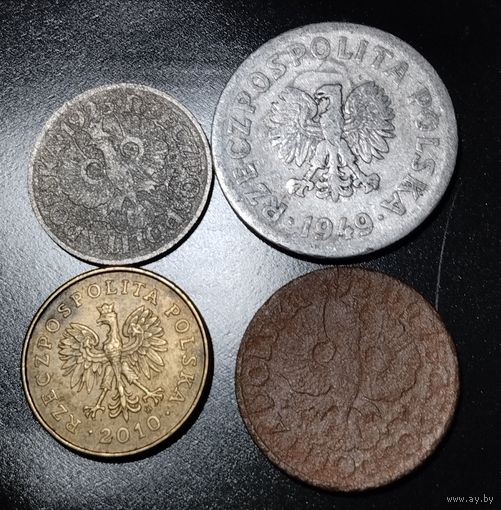 Лот монет Польши. 4 штуки