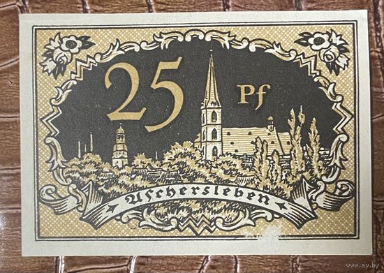 Нотгельд 25 пфеннигов 1920 год. Ашерслебен. Веймарская республика