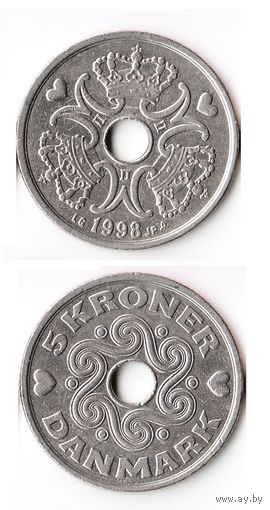 5 крон Дания 1998 года