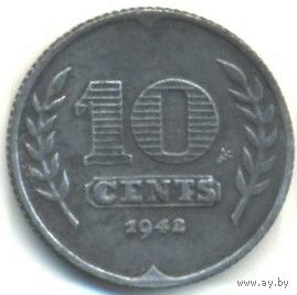 Нидерланды (германская оккупация). 10 центов 1942 г.