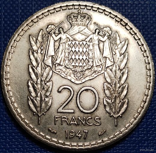 Монако 20 франков 1947 г.