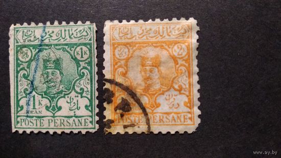 Иран Персия\759фе\ 1891 год. Шах. марки повреждены  кц 27.5ми