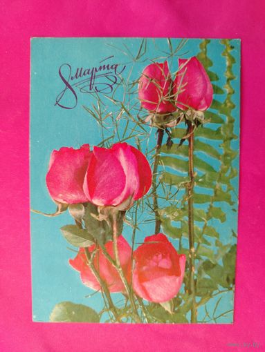 8 марта! Подписанная. 1977 года. Фото Баранникова. 625.