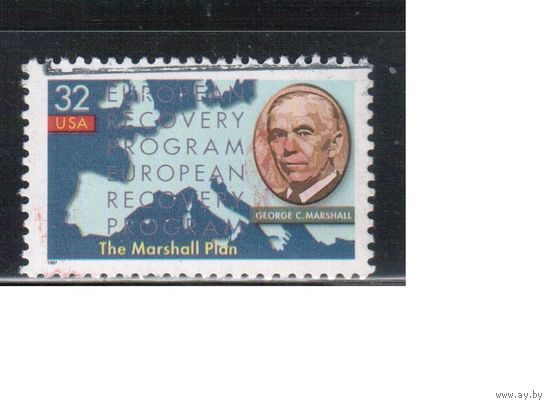 США-1997 (Мих.2832) , гаш., Личности, План Маршалла(одиночка),(2)