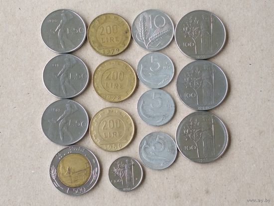 Италия. 15 монет