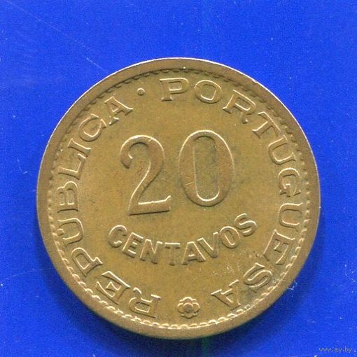Тимор 20 сентаво 1970 , Португальская Колония
