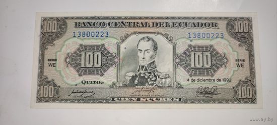 Эквадор 100 сукрэ 1992