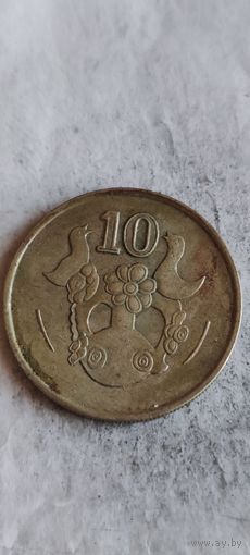 Кипр 10 цент 1991