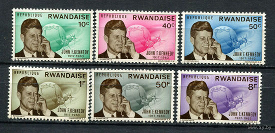 Руанда - 1965 - Джон Кеннеди - [Mi. 129-134] - полная серия - 6 марок. MNH.  (Лот 112CK)