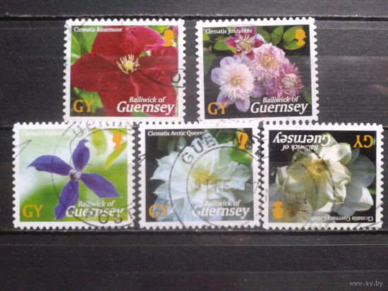 Гернси 2004 Стандарт, клематисы Михель-4,0 евро гаш