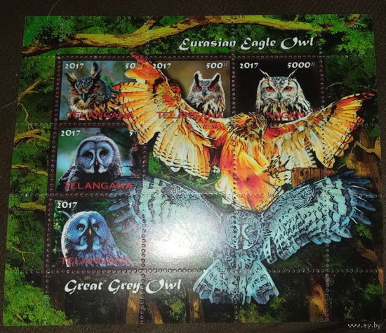 СЕРИЯ Блоков птицы   фауна  MNH