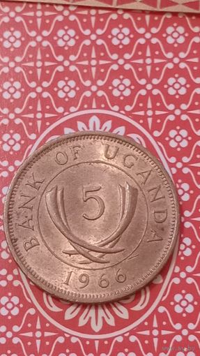 Уганда 5 центов 1966