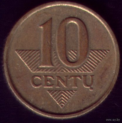 10 центов 1997 год Литва