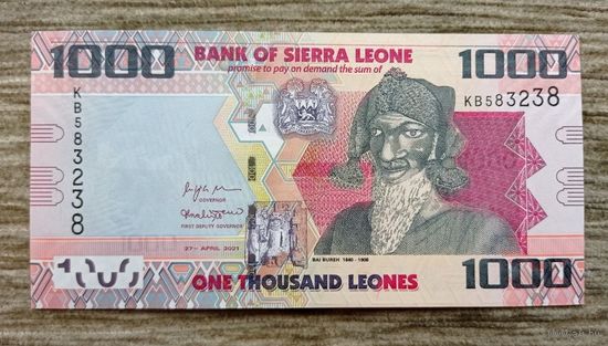 Werty71 Сьерра-Леоне 1000 леоне 2021 UNC банкнота