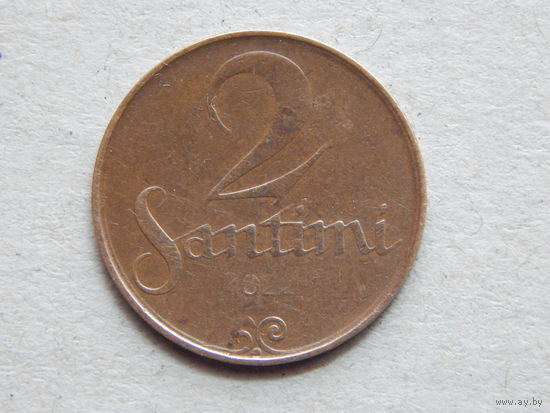 Латвия 2 сантима 1922г.