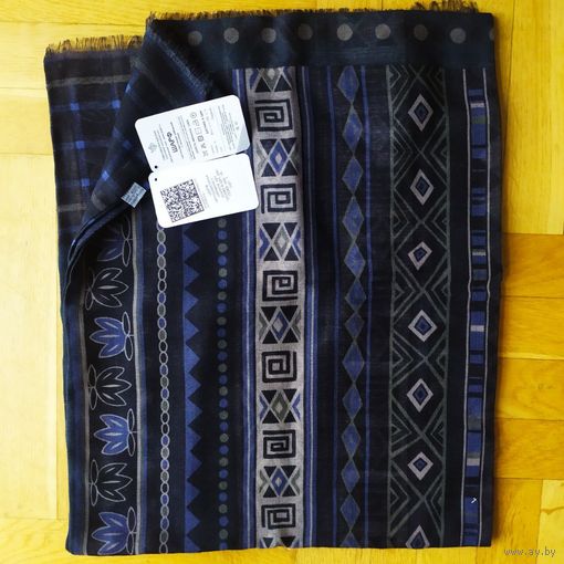 ШАРФ чистошерстяной набивной с осыпкой, ПАВЛОПОСАДСКАЯ МАНУФАКТУРА