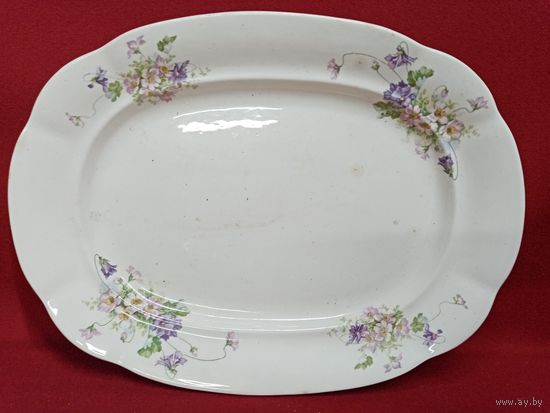 С рубля без мц. блюдо "Тверская фабрика им. Калинина" СССР, 38х29см