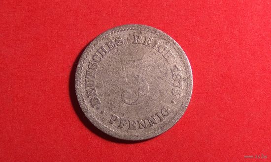 5 пфеннигов 1875 D. Германия.