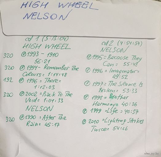 CD MP3 дискография HIGH WHEEL, NELSON 2 CD