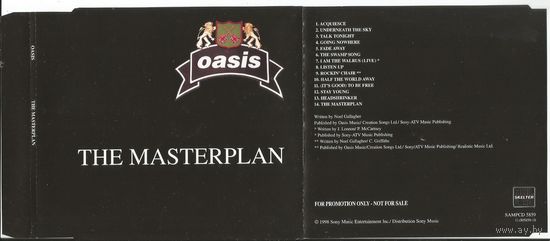 OASIS - The Masterplan (UK CD album promo)
