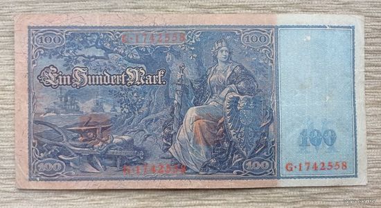 Werty71 Германия 100 марок 1910 банкнота Корабль большой формат