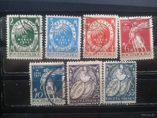 Польша, 1921. Введение Мартовской конституции, полная серия. Mi-19.0 евро гаш.
