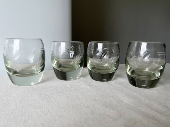 Стаканы стекло ссср винтаж 8,5 х 7cm