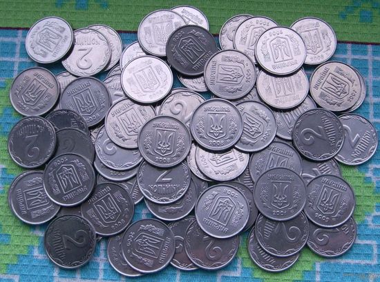 Украины 2 копейки (копiйки). UNC. Герб Украины.