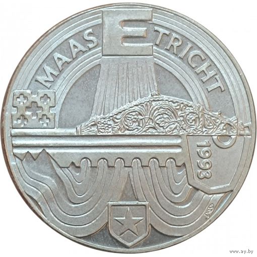 Нидерланды 10 ЭКЮ, 1993 Маастрихтский договор UNC