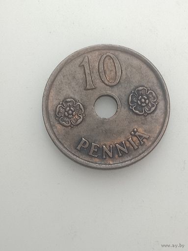 Финляндия 10 пенни 1941  года .