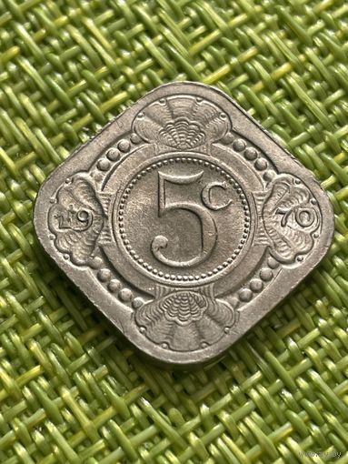 Нидерландские Антилы 5 центов 1970г ( последний год тиража )