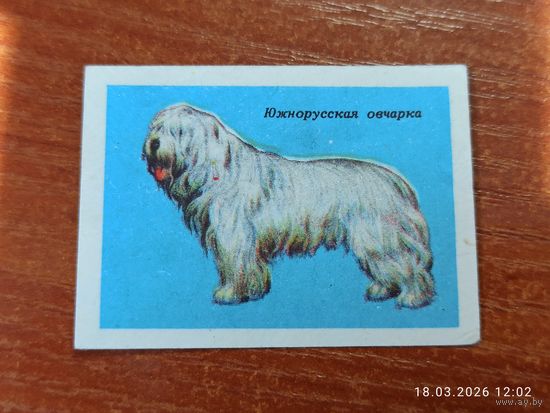 Спичечная этикетка Южнорусская овчарка