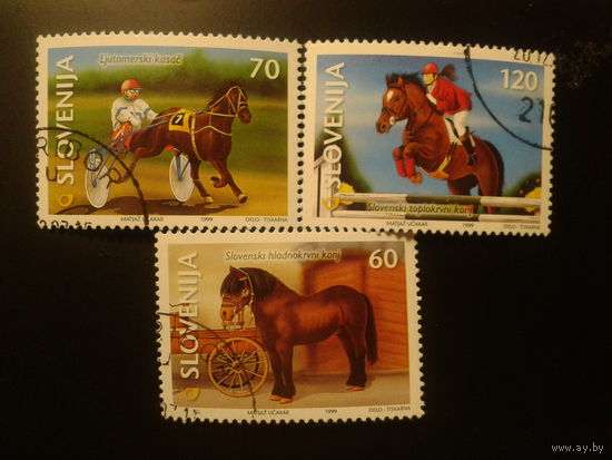 Словения 1999г. Кони