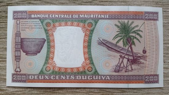 Werty71 Мавритания 200 угий 2002 UNC банкнота
