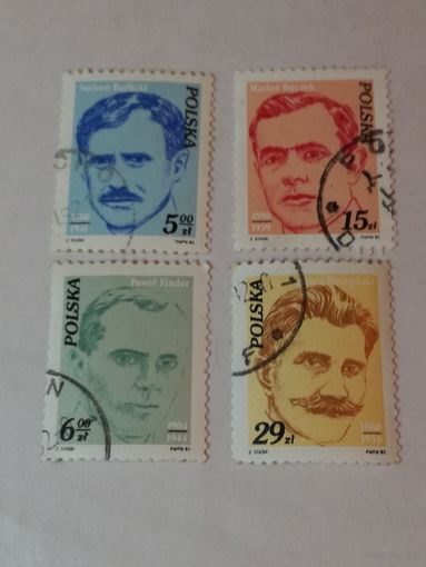 Польша 1982.  Официальные лица движения за труд