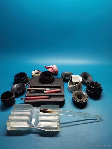 Чернильницы СССР и др. в реставрацию.(одним лотом).