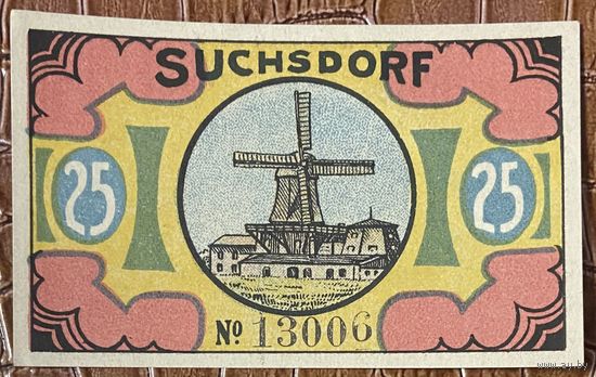 Нотгельд 25 пфеннигов 1921 год. Зуксдорф,. Веймарская республика