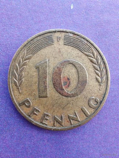 Германия ФРГ 10 пфеннигов 1972 F
