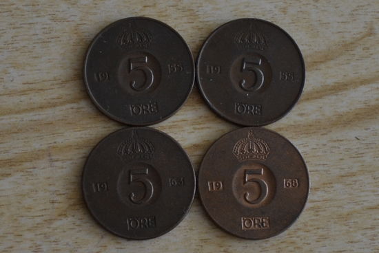 Швеция 5 эре 1955,68