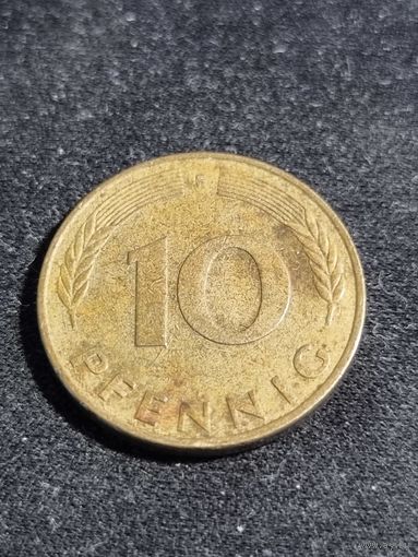 Германия 10 пфеннигов 1977 F