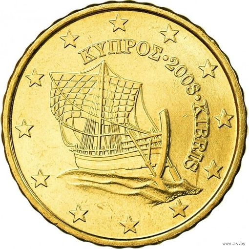 10 евроцентов 2008 Кипр UNC из ролла