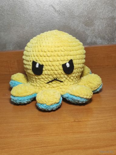 Осьминог перевёртыш Плюшевая вязаная мягкая игрушка амигуруми интерьер ручная работа handmade кукла