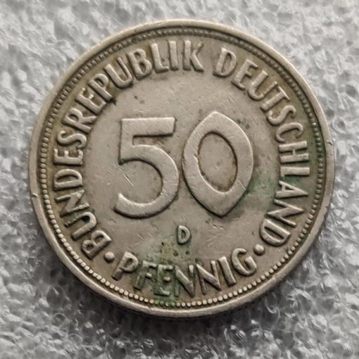 Германия 50 пфеннигов  1968 г.