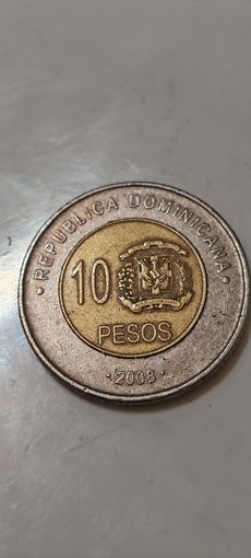 Доминиканская республика 10 песос 2008